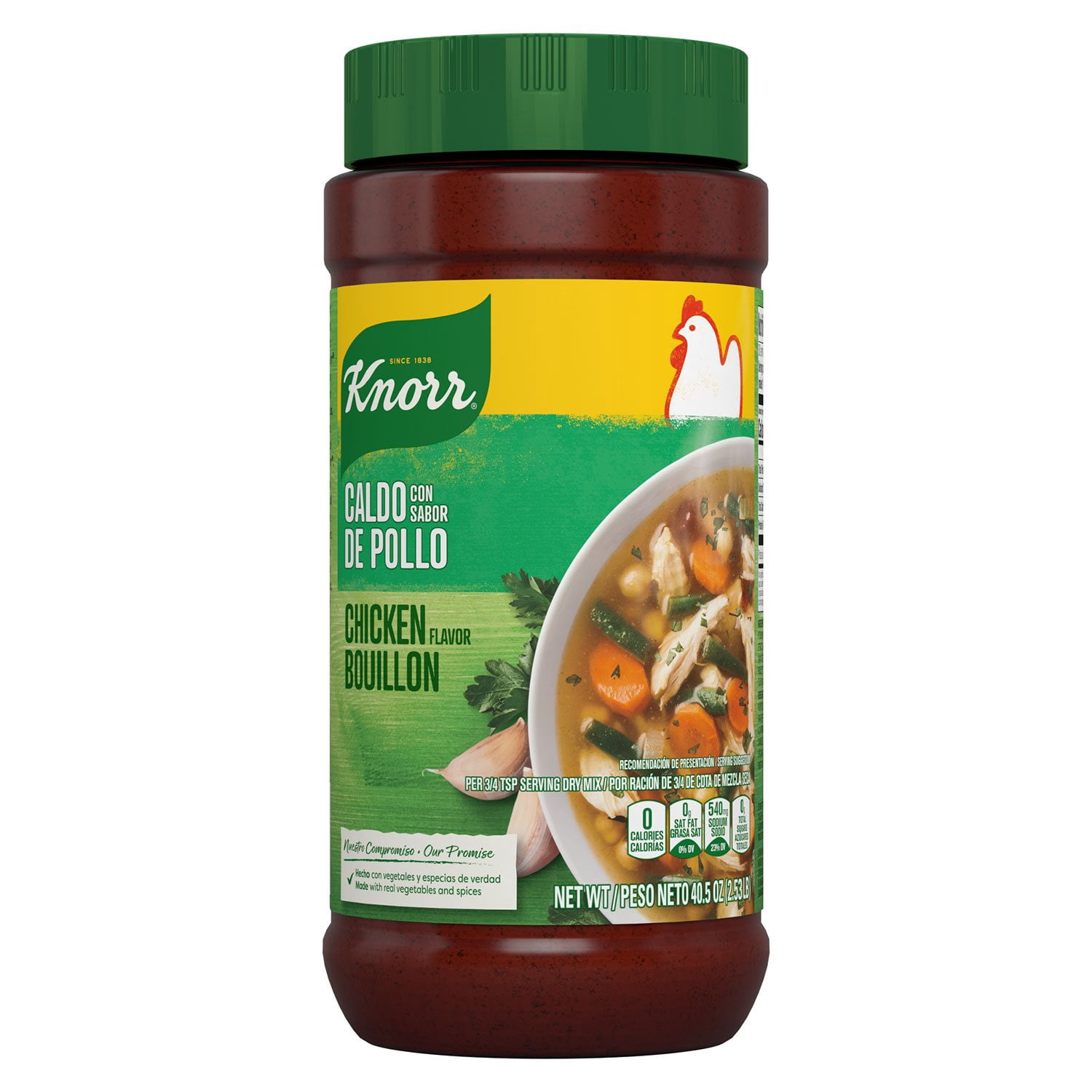 Knorr chicken bouillon: Granulated · 40.5 oz. Product reference, not a photo of current stock.