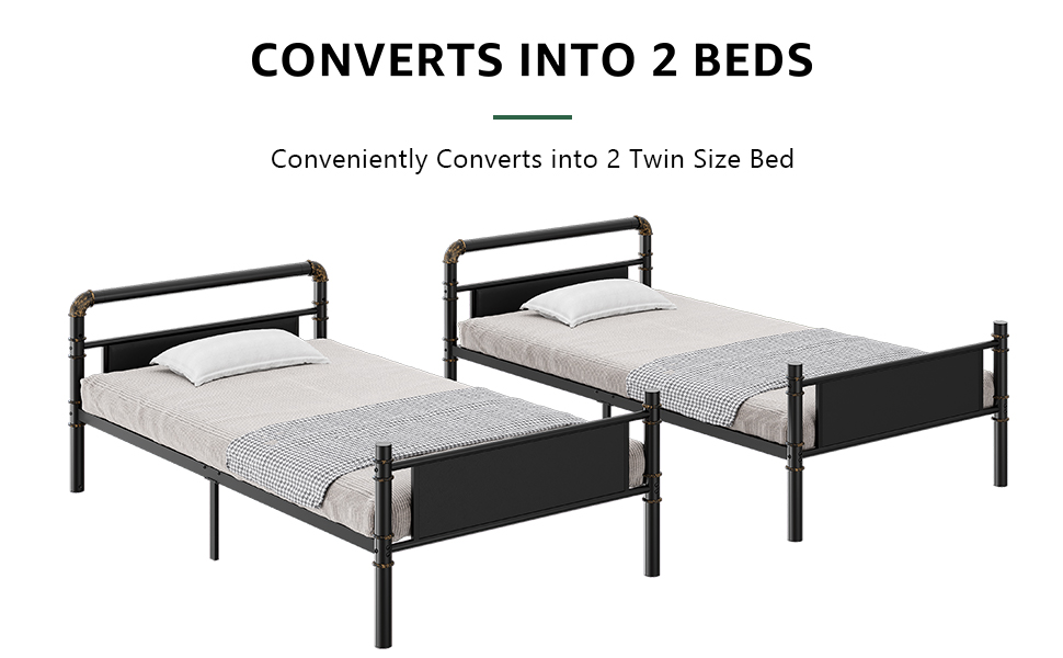 Double beds: Two separate beds pictured. Product reference, not a photo of current stock.